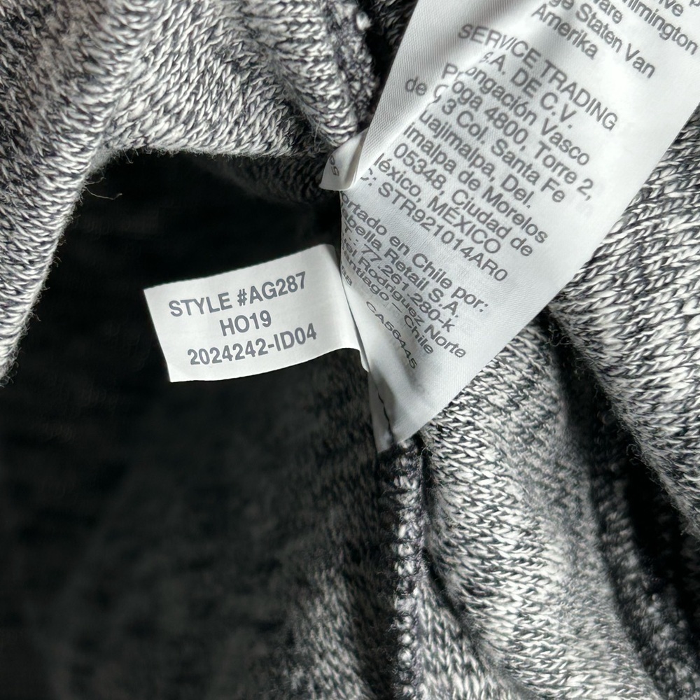 Madewell Textured Crew Neck Sweatshirt Heather Coal Size Small Cotton Office - Picture 10 of 12
